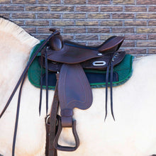 Load image into Gallery viewer, Sheepskin western saddlepad green