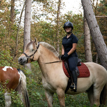 Load image into Gallery viewer, Sidepull hoofdstel zwart glitter kristal bitloos dressuur bitless anatomisch clip teugels zwart springen