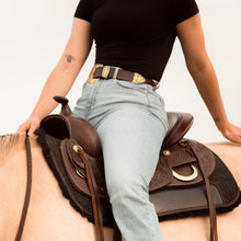Load image into Gallery viewer, Western belt nr.1 gold buckle