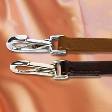 Load image into Gallery viewer, Cognac + mocca clip reins
